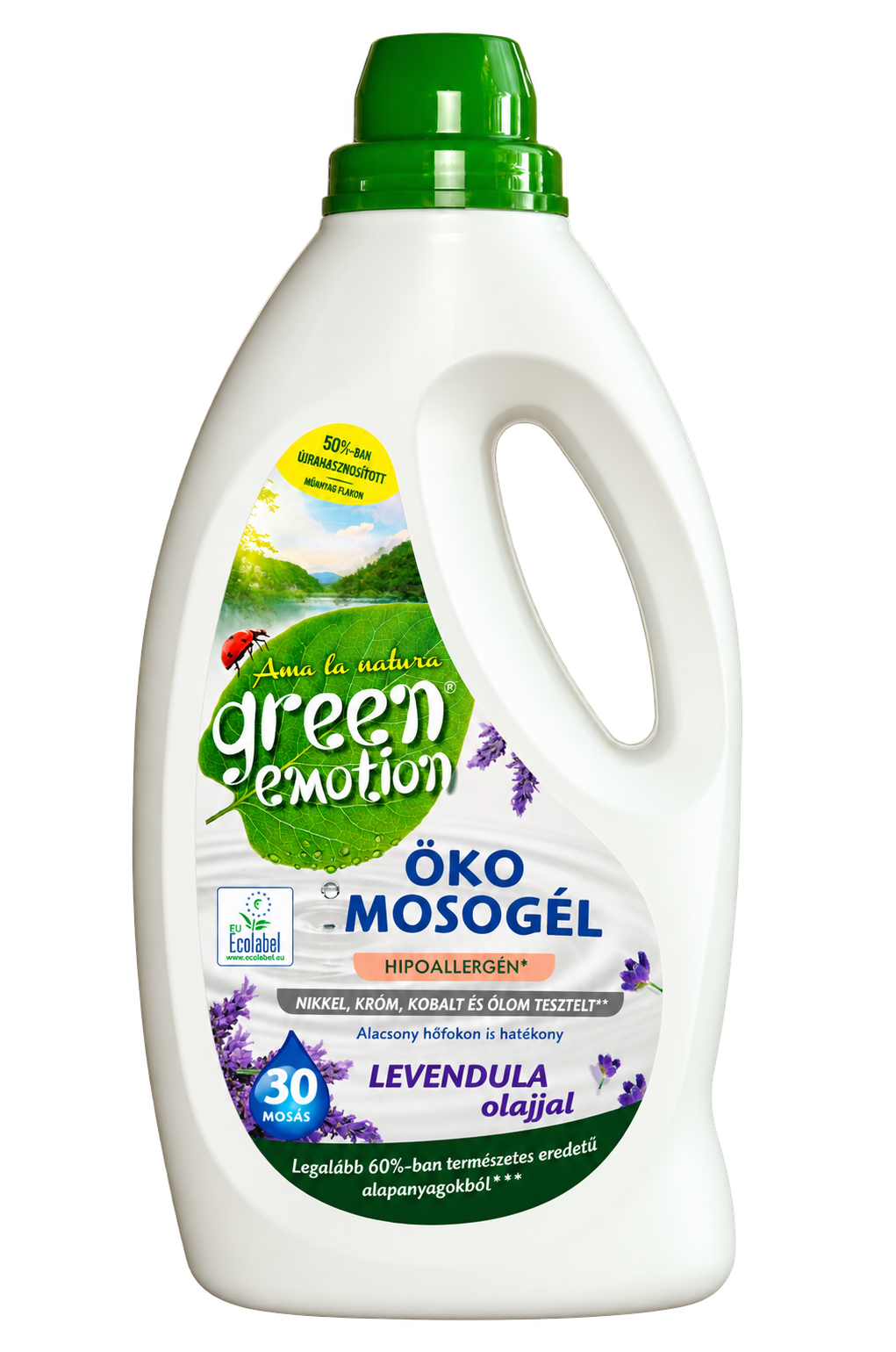 GREEN EMOTION ÖKO Mosógél levendulaolajjal 1,5 l - 30 mosás