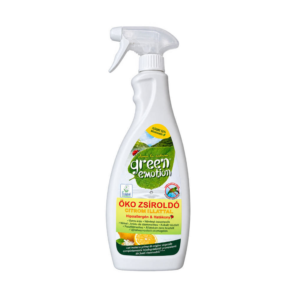GREEN EMOTION ÖKO Zsíroldó spray citrom illattal 750 ml