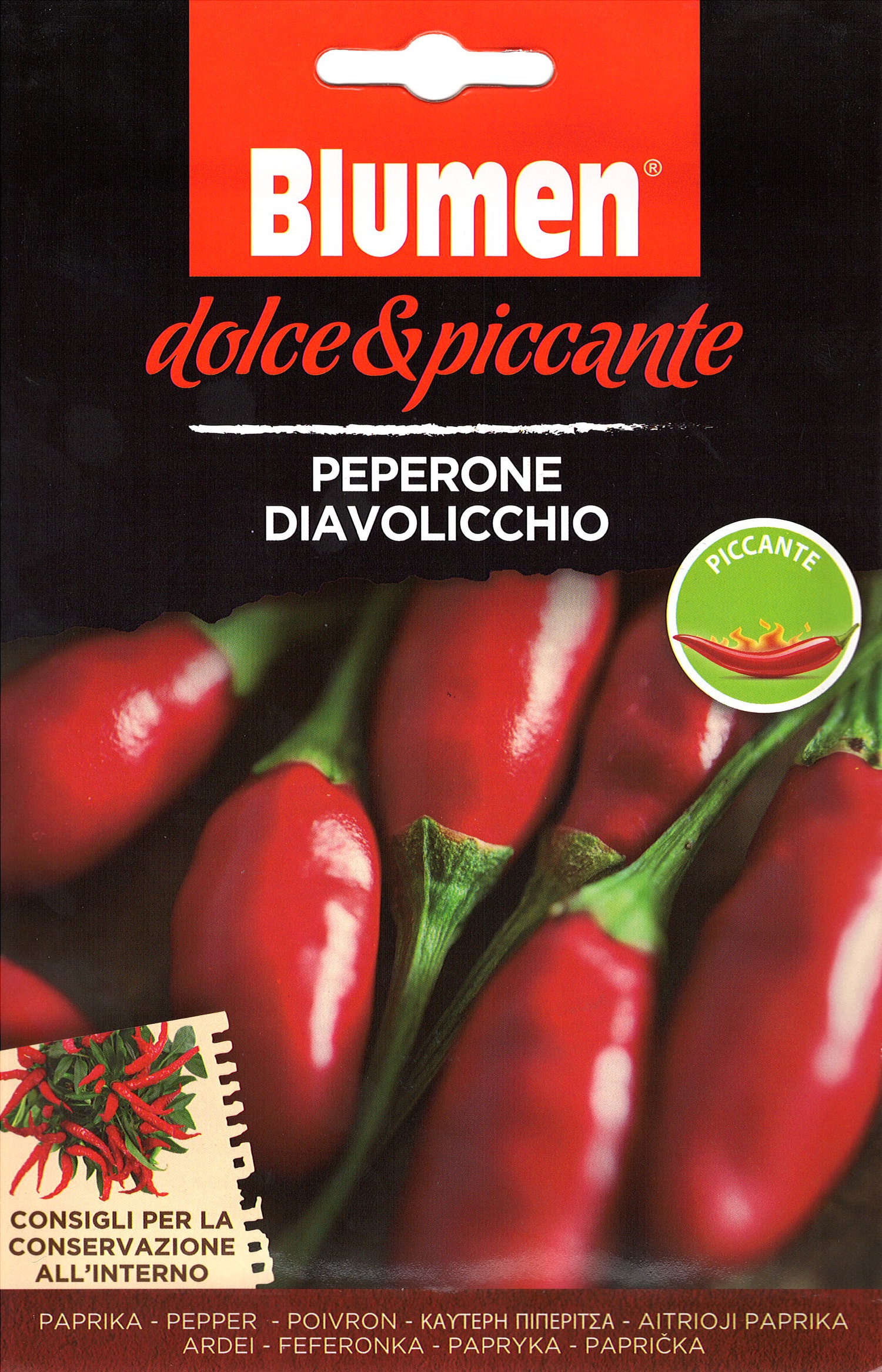 Blumen Paprika - Diavolicchio pepperóni paprika F1 hibrid, csípős