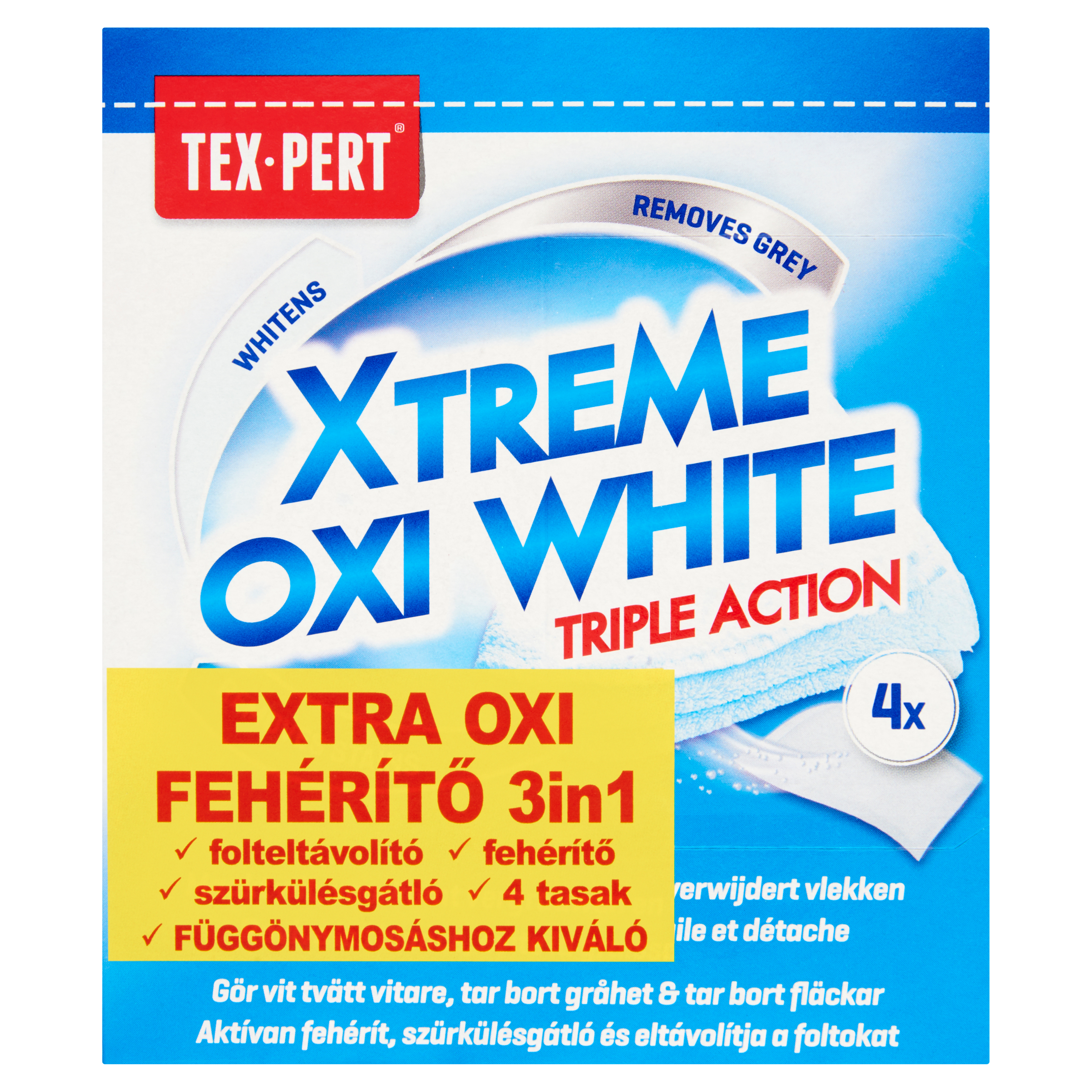 Tex-pert Extra Oxi fehérítő 3in1 4 db