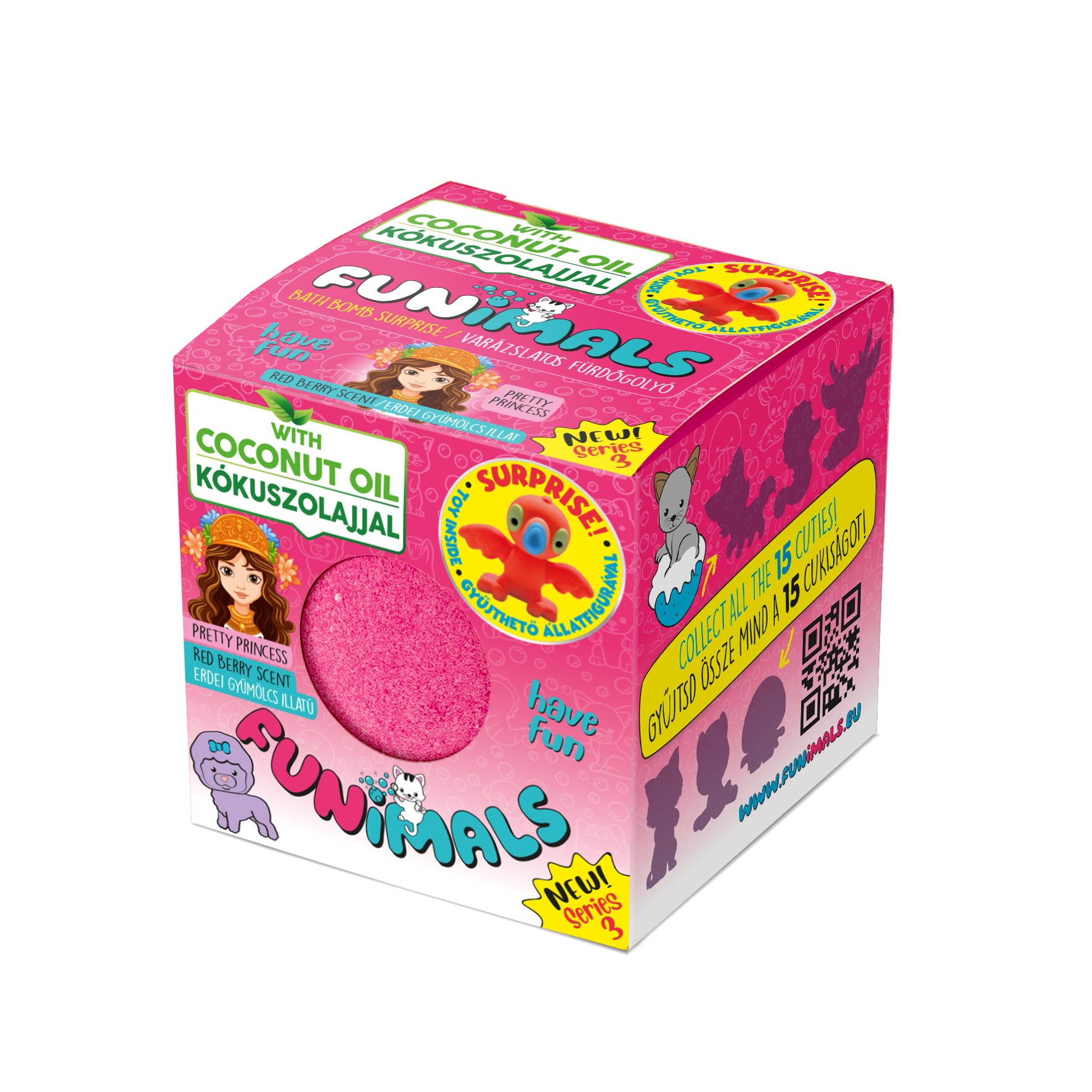 Funimals fürdőgolyó Pretty Princess - Erdei gyümölcs illattal