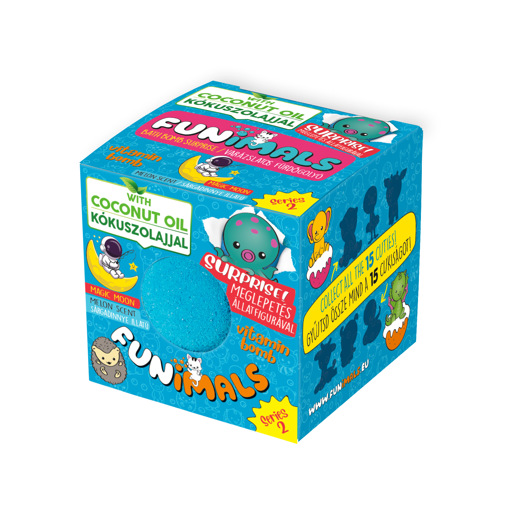 Funimals fürdőgolyó Magic Moon - Sárgadinnye illattal