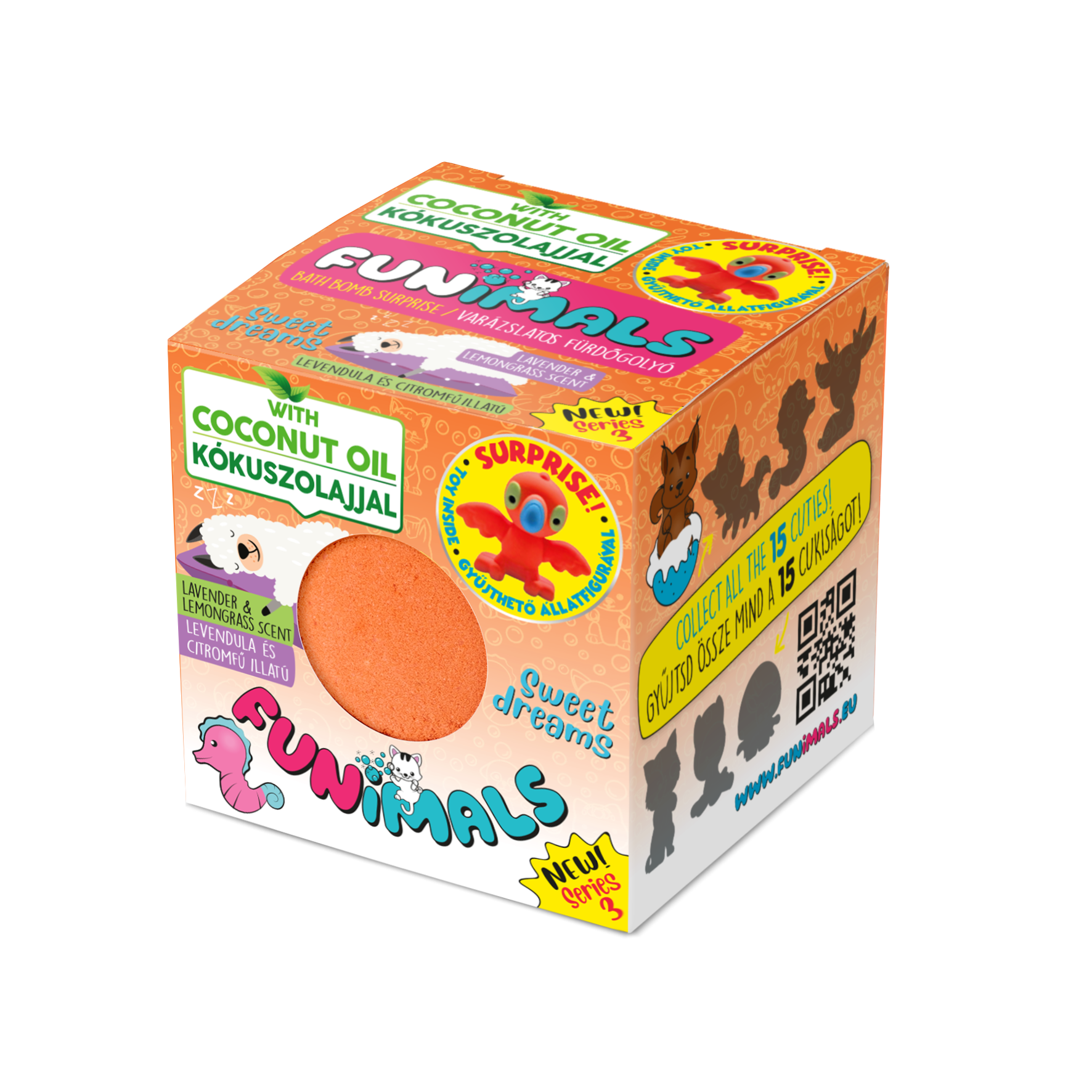 Funimals fürdőgolyó Sweet Dreams - Levendula & citromfű illattal