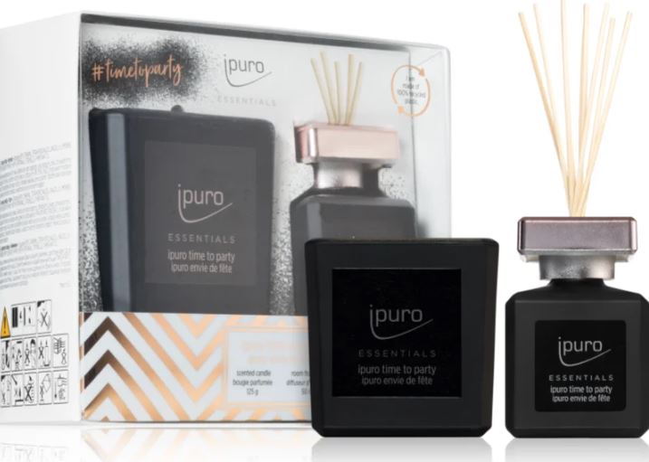 ipuro Essentials pálcás illatosító & illatgyertya - time to party 50ml/125g 