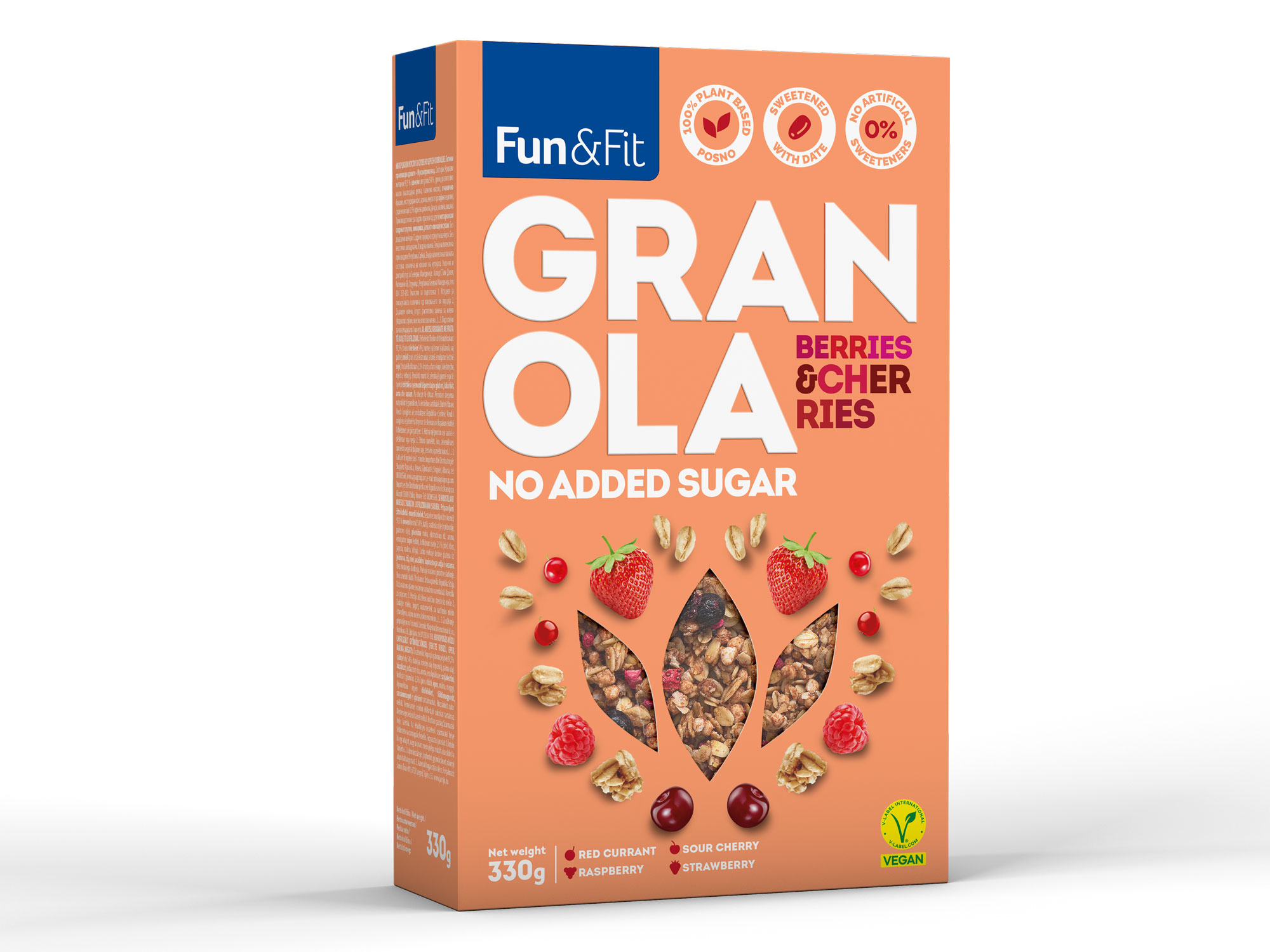 Fun&Fit Granola erdei gyümölcs és cseresznye 330g