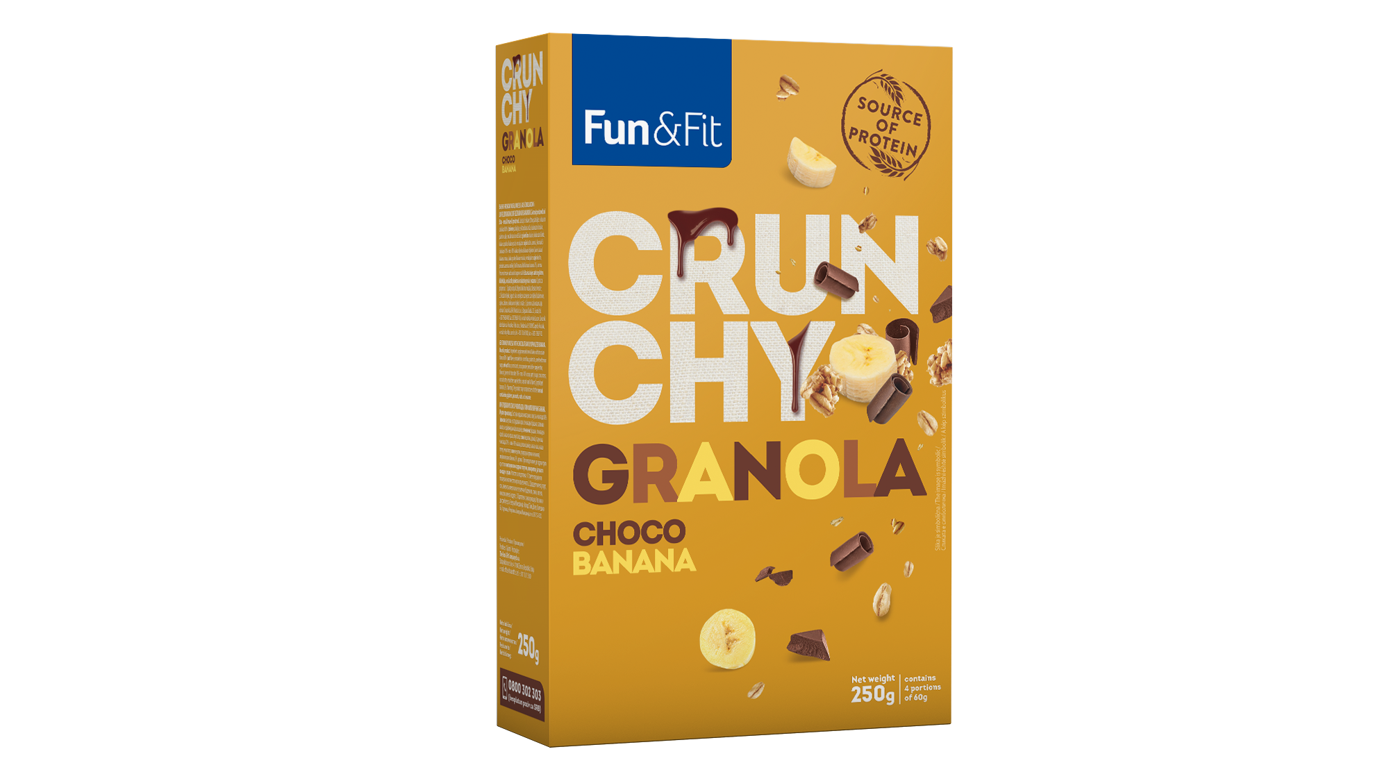 Fun&Fit Ropogós Granola banános csoki 250g