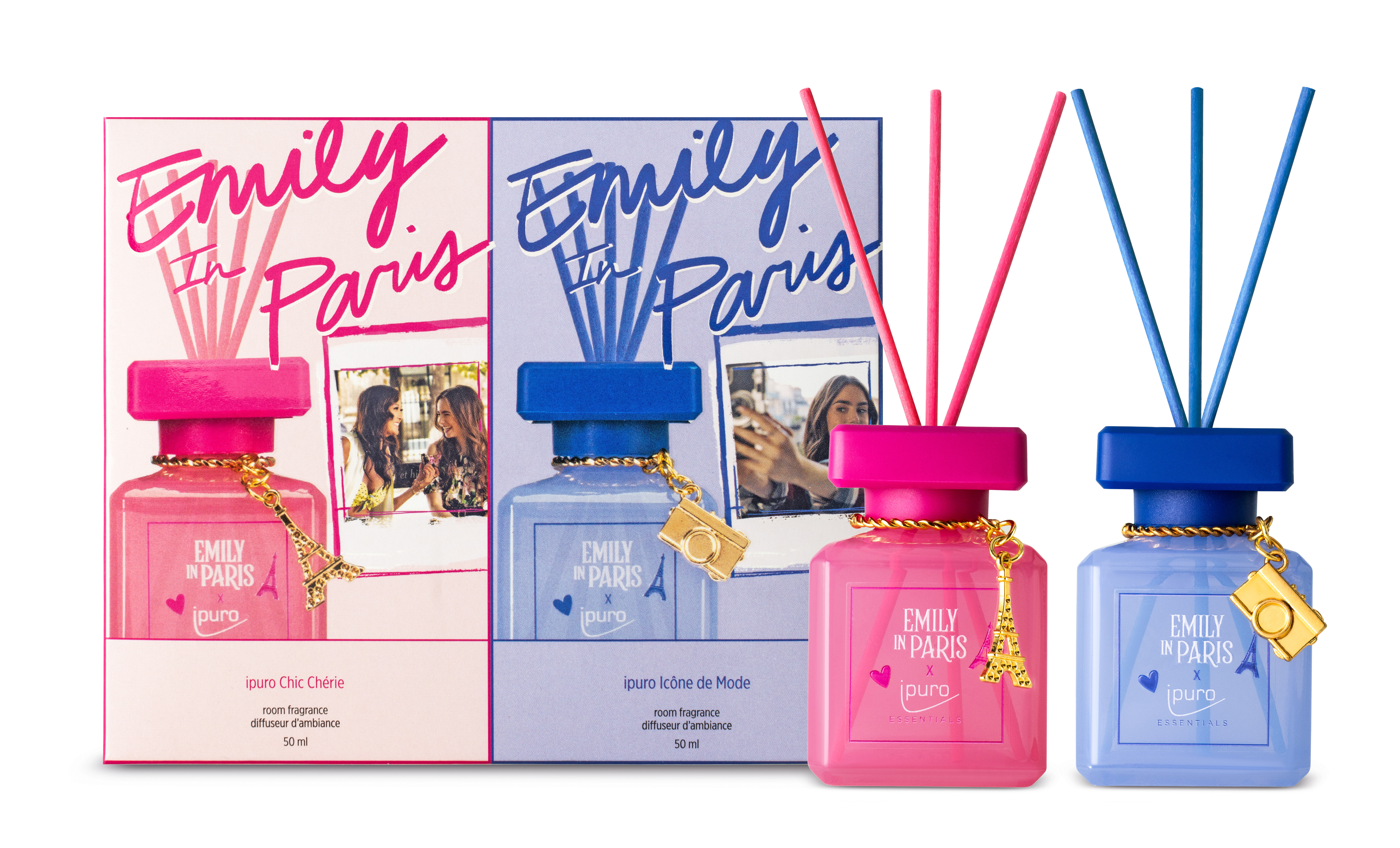 ipuro Essentials pálcás illatosító - Emily in Paris chic chérie x icone de mode 2x50ml