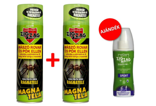 2db ZigZag Mászó rovar spray + AJÁNDÉK ZigZag Szúnyog- és kullancsriasztó SPORT