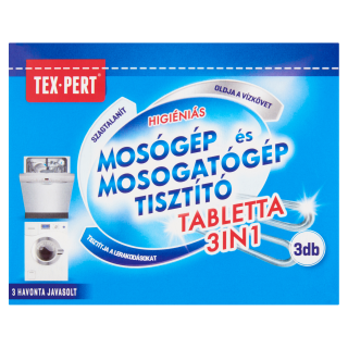 Tex-pert Mosógép-mosogatógép tisztító tabletta 3 db